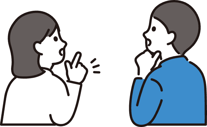 相手を理解しながら会話する二人